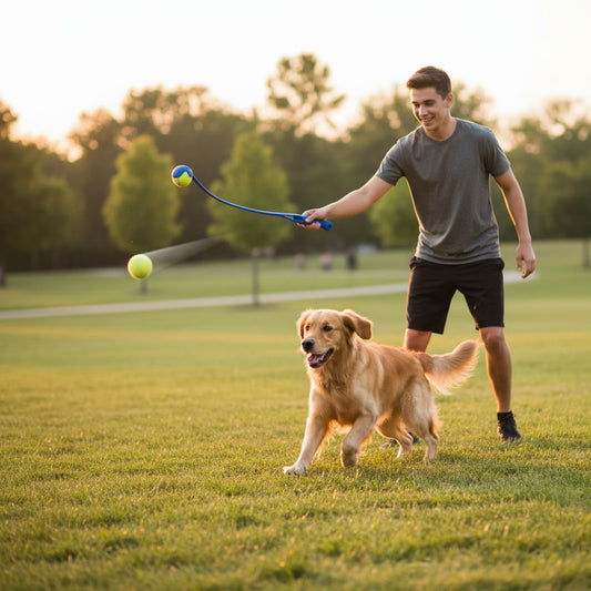 Pupster Power-Throw™ Interactive Ball Launcher Stick