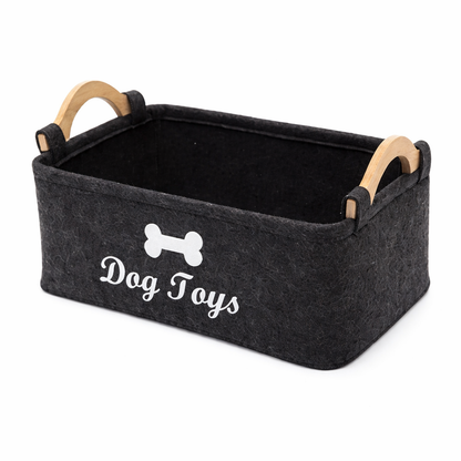 Pupster Felt-Go™ Pet Toy Box – Storage Basket